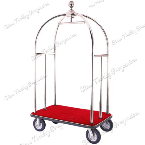 Stainless Baggage Trolley "BTS-GZ01MS(Silver)"